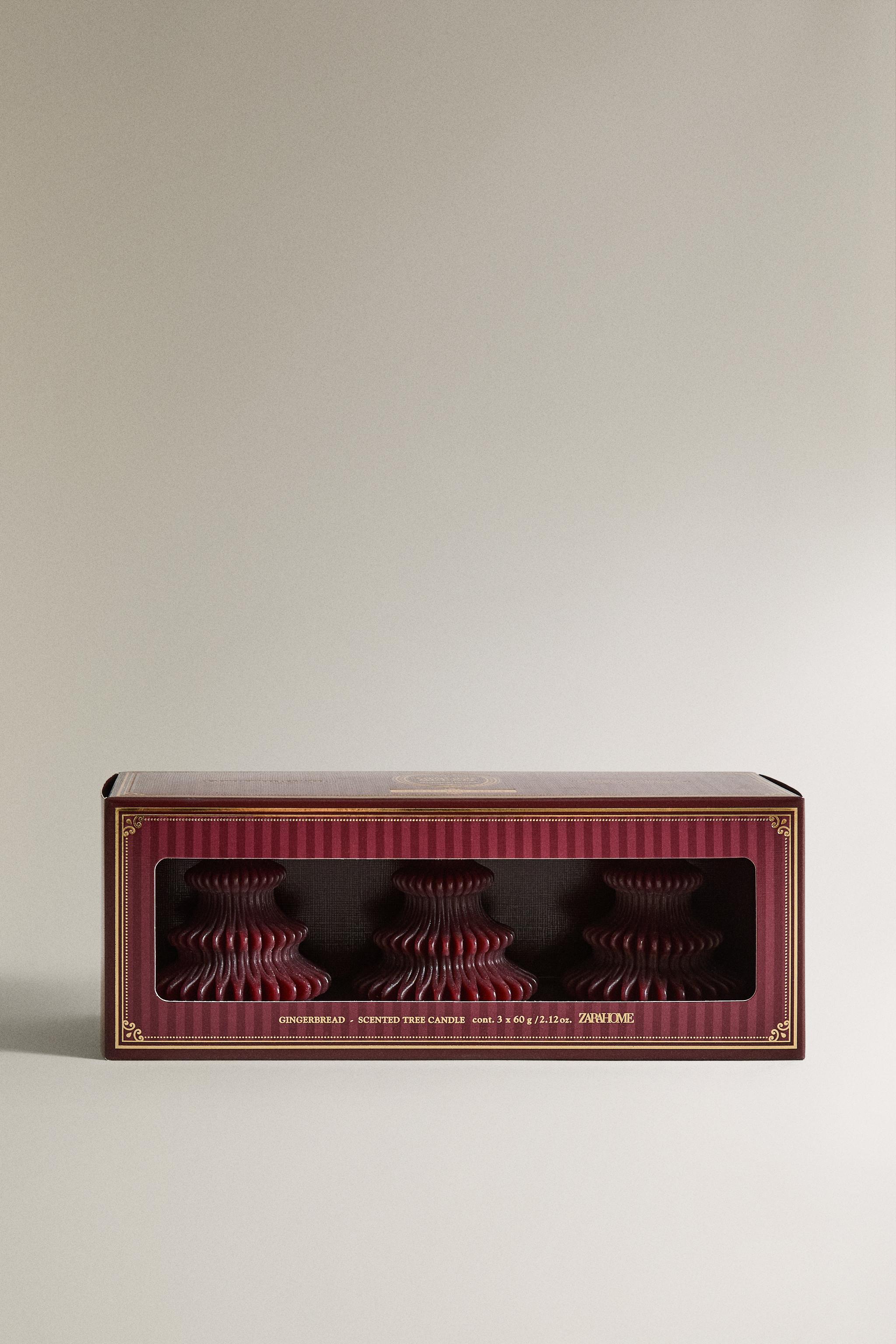 SET OF GINGERBREAD TREE SCENTED CANDLES (SET OF 3)